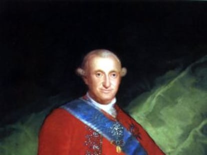 El rey Carlos IV retratado por Francisco de Goya.