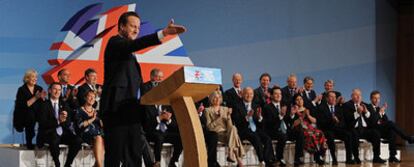 David Cameron, durante su discurso de clausura del congreso del Partido Conservador, en Birmingham.