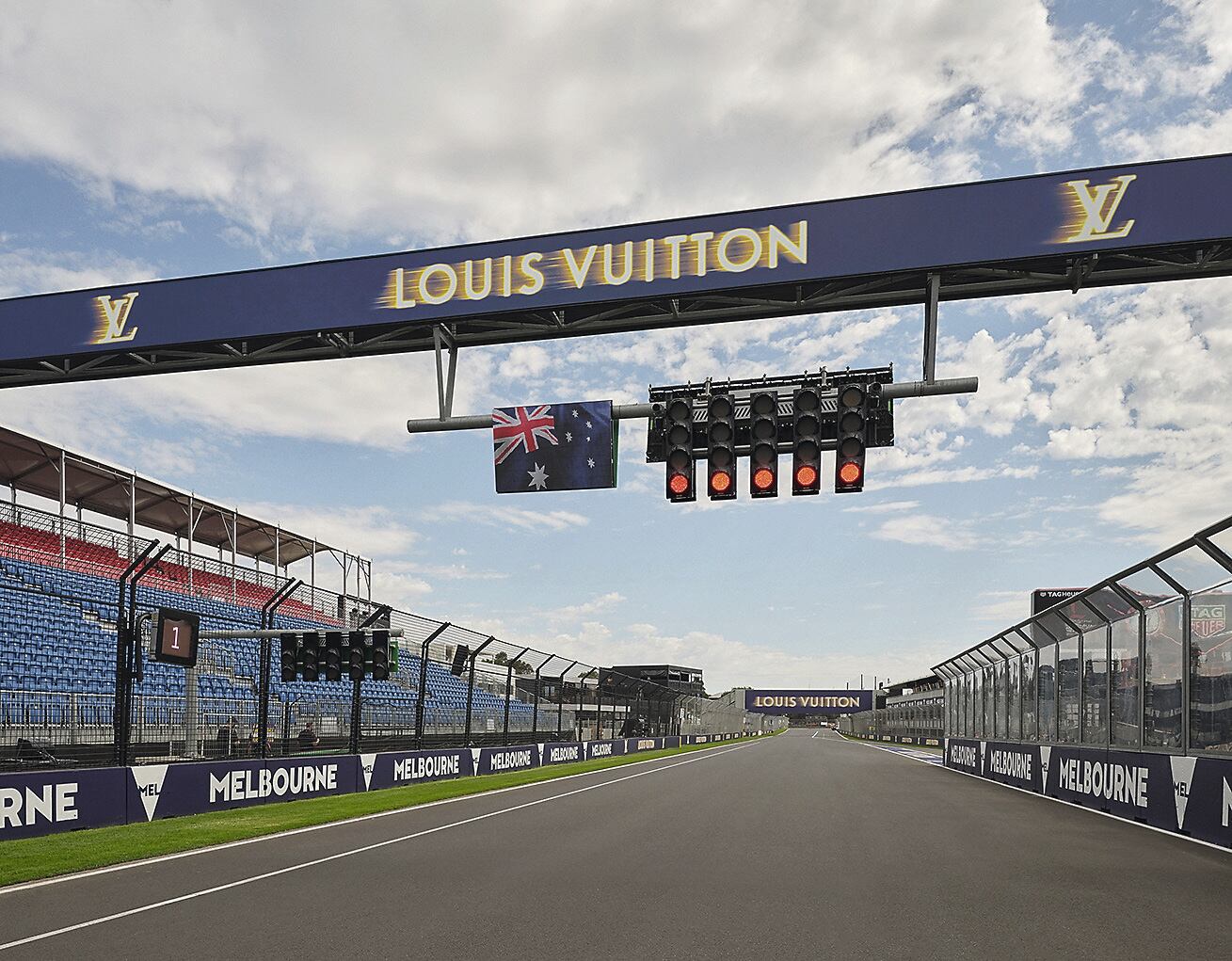 El circuito de Melbourne estrena el patrocinio de Louis Vuitton en F1.