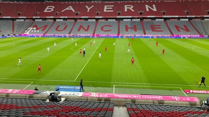 Partido de la Bundesliga entre el Bayern de Múnich y Eintracht Fráncfort, este sábado en Múnich.
