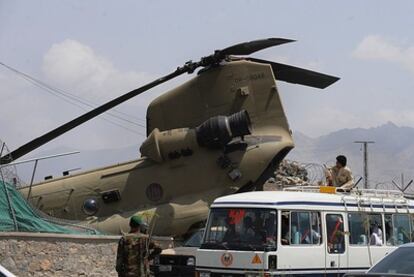 Fuerzas de la ISAF en Kabul.
