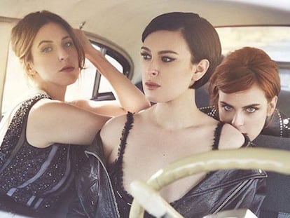 De izquierda a derecha, Tallulah, Rumer y Scout Willis en la foto criticada por la hija mayor de Bruce Willis y Demi Moore en Instagram.