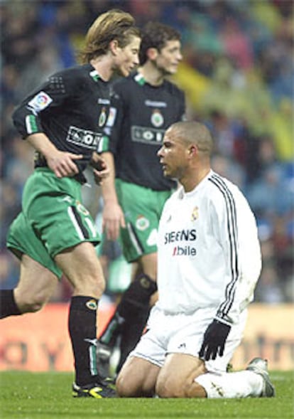 Ronaldo, en un momento del partido contra el Racing.