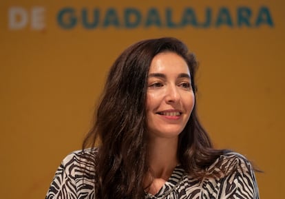 Fernanda Trías en la pasada Feria Internacional del Libro de Guadalajara, el 1 de diciembre de 2021.