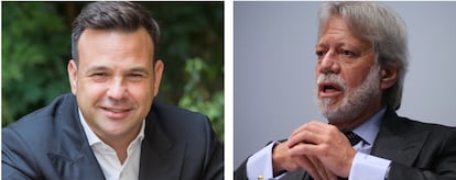 El empresario José Elías, quien dimitió como vicepresidente de OHLA, y el presidente del grupo constructor, Luis Amodio.