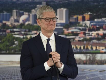 Tim Cook, CEO da Apple, durante uma recente visita a Reno (Nevada).