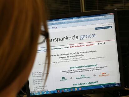 Una imagen del Portal de la Transparencia impulsado por la Generalitat.