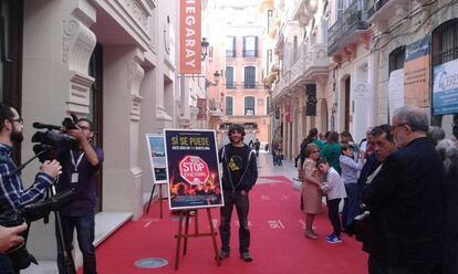 Pau Faus al Festival de Màlaga, en una foto del seu Twitter.