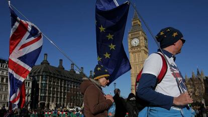 Manifestaci&oacute;n en contra del Brexit el 25 de marzo en Londres.