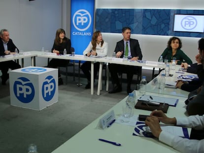 Un momento de la reunión del Partido Popular.