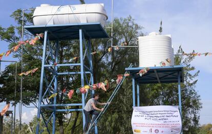 Una de las plantas potabilizadoras inauguradas en Dida y Obe, a unos 25 kilómetros de Ziway, en Etiopía,