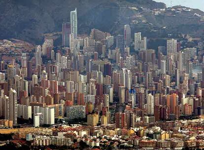 Una vista del enjambre de rascacielos de Benidorm, en una imagen reciente.