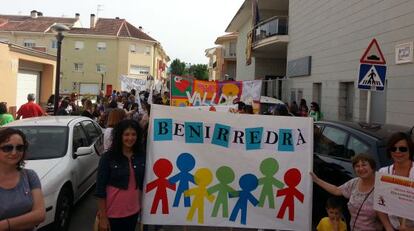 Participantes a la Trobada d&rsquo;Escola en Valenci&agrave; celebrada en Benirredr&agrave;. 