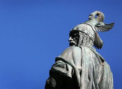 Estatua del rey Jaume I en Valencia.