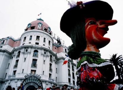 Hotel Negresco de Niza, durante la fiesta de carnaval