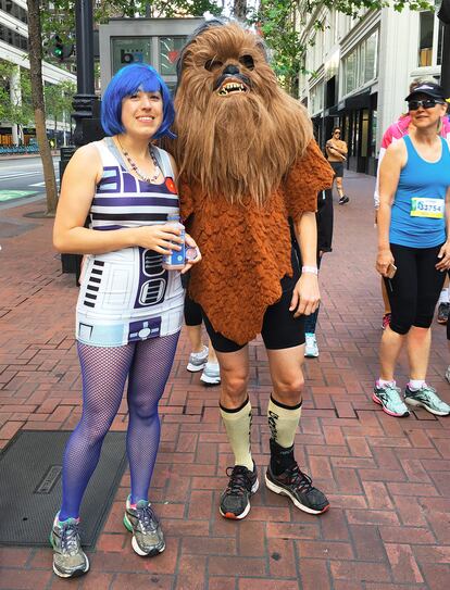 San Francisco. Corredores del Bay to Breakers, carrera que evoca el terremoto de 1906. 