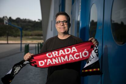 Ernest Centelles,  uno de los líderes de la Grada de Animación. Foto: Massimiliano Minocri