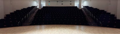 Sala Joaquín Rodrigo, en la que se desprendió parte del techo.