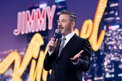 Jimmy Kimmel, durante la emisión de su programa, el 13 de mayo de 2025.