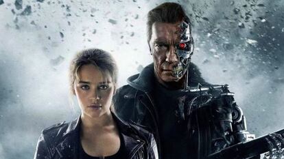 Emilia Clarke y Arnold Schwarzenegger, en el filme.