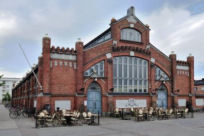 El mercado de Kauppahalli, en la ciudad de Oulu.