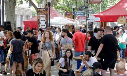 Puestos de comida en Barcelona.