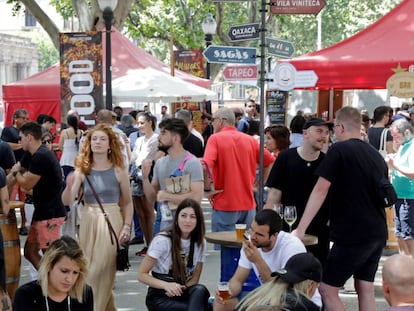 Puestos de comida en Barcelona.