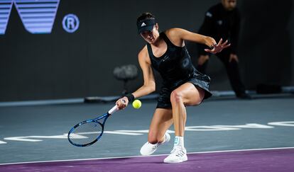 Muguruza, durante el partido contra Pliskova.