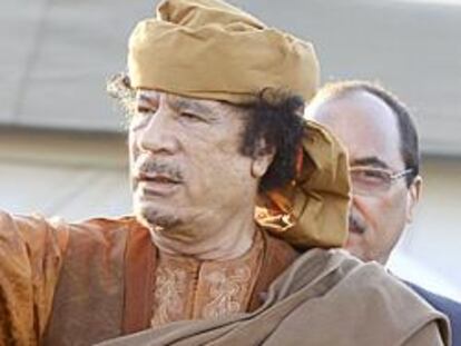 El líder libio Muammar Gaddafi