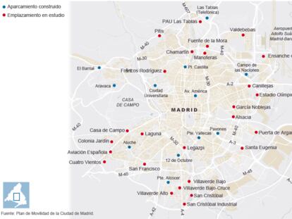 Aparcamientos disuasorios en Madrid