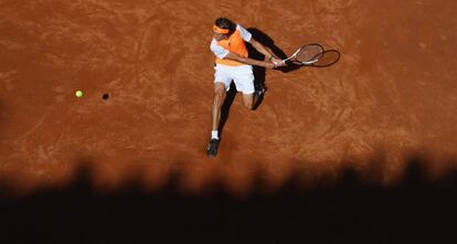 Zverev, durante la final contra Djokovic en Roma.