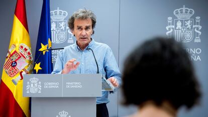 Fernando Simón, the director of the Health Ministry’s Coordination Center for Health Alerts, during a press conference on Thursday.