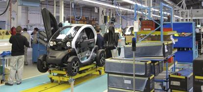 Cadena de montaje del modelo de Renault Twizy.