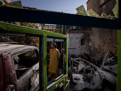 Daño Afganistán por dron en Kabul