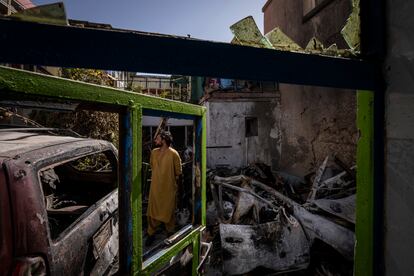 Daño Afganistán por dron en Kabul
