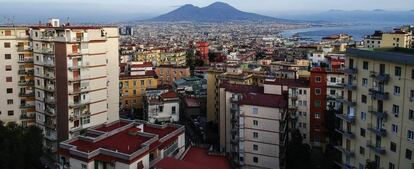 Vista de Nápoles, Italia.