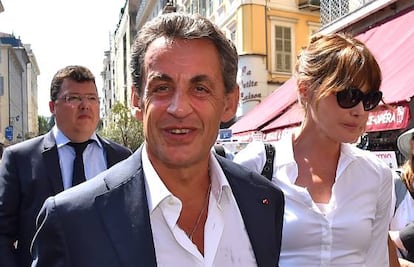 Nicolas Sarkozy Y Carla Bruni en Niza.