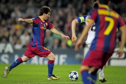 Messi, durante el partido