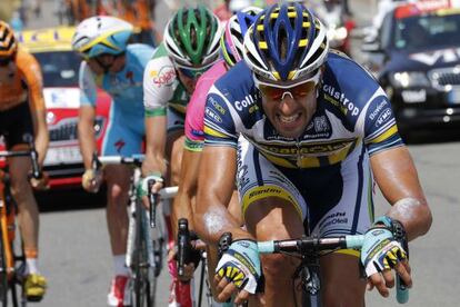 Flecha lidera la escapada durante un tramo de la 12ª etapa del Tour