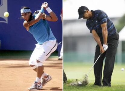 Rafa Nadal y Tiger Woods.