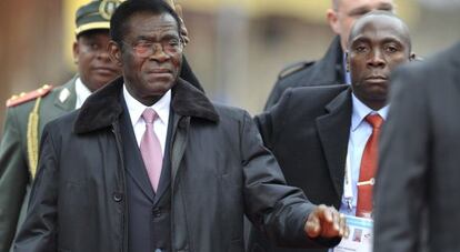El presidente ecuatoguineano Teodor Obiang en Montreux (Suiza), en noviembre de 2010.