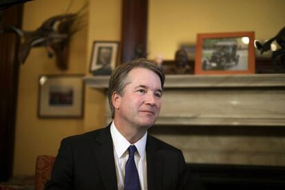 El juez Brett Kavanaugh, este miércoles en el Capitolio.