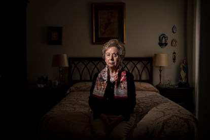 María de los Ángeles Ibáñez, en su casa de Madrid.