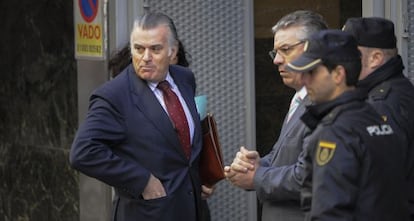 Luis B&aacute;rcenas, a su llegada a la Audiencia Nacional en febrero.