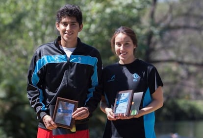 Fernanda Armenta tras ganar una competencia en febrero de 2015