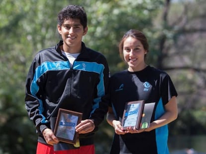 Fernanda Armenta tras ganar una competencia en febrero de 2015