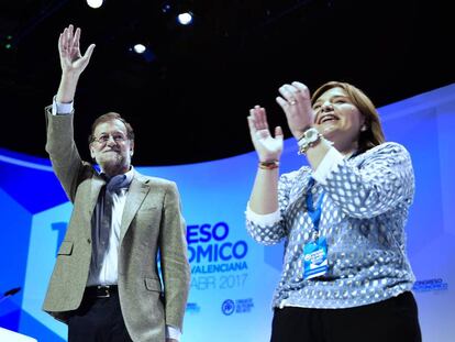 Mariano Rajoy e Isabel Bonig, en el XIV Congreso del PPCV.