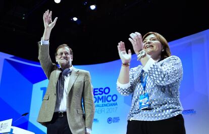 Mariano Rajoy e Isabel Bonig, en el XIV Congreso del PPCV.