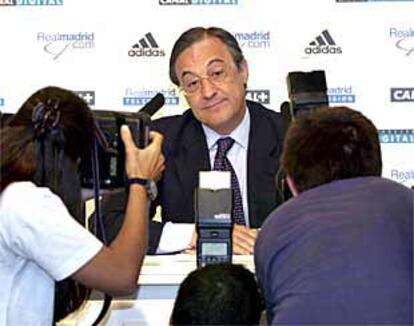 Florentino Pérez, ayer durante su conferencia de prensa.