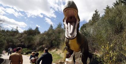 Una ni&ntilde;a se atreve a tocar uno de los ejemplares de la exposici&oacute;n.